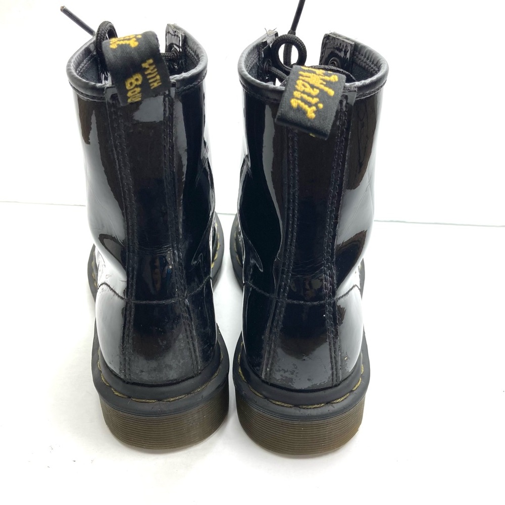 Dr. Martens Patent Leather Black Combat Boots Size 6 Air Wair Bouncing Soles - Picture 8 of 16